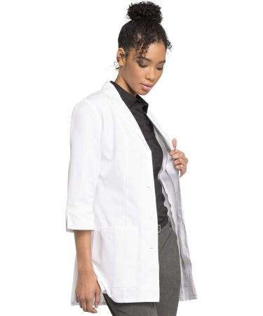 Cherokee Professionals Women Lab Coat 3/4 Sleeve - Large White | Style 1470 - Buy Online on GoSupps.com