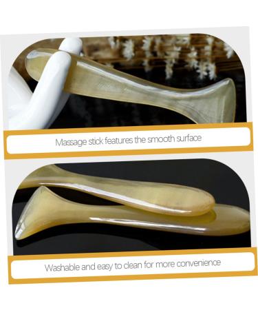 Lurrose Eye Massager Gua Sha Tool | Professional Facial Massage Stick for Women | Travel-Friendly Natural Horn Design - Buy Online on GoSupps.com