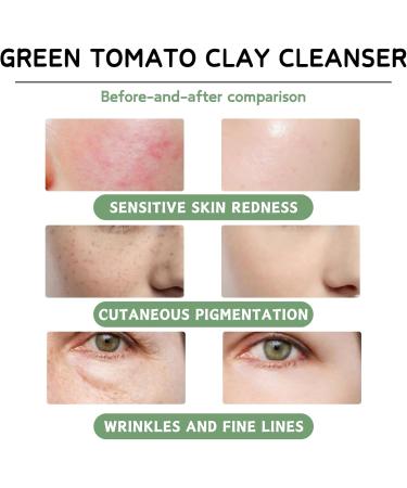 Green Tomato Clay Mask - Korean Skincare - Face Masks Skincare for Cleaning Pore Hydrating Nourishing - Clay Face Mask - Face Masks Beauty - Korean Face Mask - Skin Care Face Mask - Face Care - Buy Online on GoSupps.com