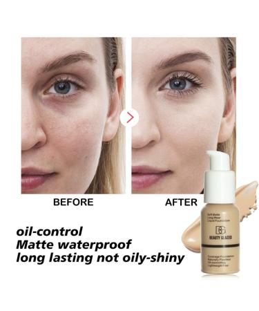 Flawless Soft Matte Liquid Foundation - 24HR Oil Control Makeup (103 Warm Peach) - Buy Online on GoSupps.com