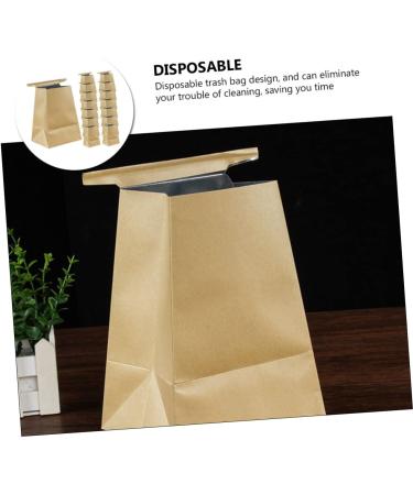 Healvian Kraft Paper Bags 75 Pcs Vomit Bag Travel Light Brown Kraft Paper Mini Trash Bags - Buy Online on GoSupps.com