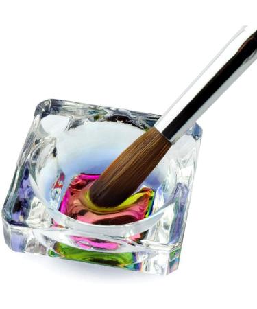 1 pc Rainbow Glass Crystal Acrylic Liquid Holder Dish Dappen Dish Glass Cup with Lid Bowl for Acrylic Powder Monomer Nail Tool HJ-NAPB019 (Square Shape) HJ-NAPB019-Square - Buy Online on GoSupps.com