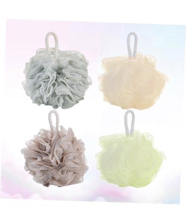 Angoily 4pcs Mesh Shower Ball Bath Pouf - Luxury Bath Sponge for Exfoliation & Relaxation - Buy Online on GoSupps.com
