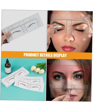 Healeved Eyebrow Ruler 100pcs Eyebrow Design Ruler Tools Brow Stencil Measuring Tool Brow Ruler Make up - Buy Online on GoSupps.com