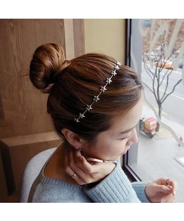 Elegant Bride Hair Accessories - 2pc 15-Star Head Straps | Gold & Silver Alloy Hairbands for Women & Girls - Perfect for Weddings Birthdays & Valentine's Day - Buy Online on GoSupps.com