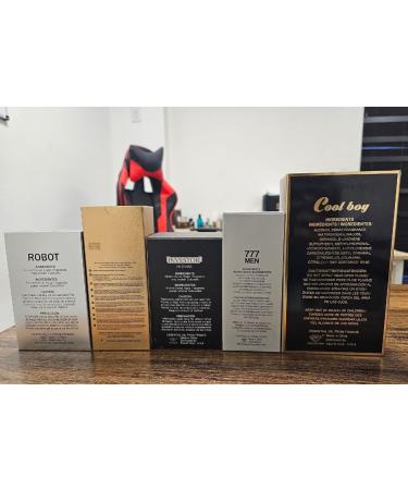 Cologne for Men (3.4oz/100ml x 5Pcs) Eau de toilette (Impression of Badboy Phantom Invictus Victory 1 Millionaire 2112 Nyc) Pack of 5pcs - Buy Online on GoSupps.com