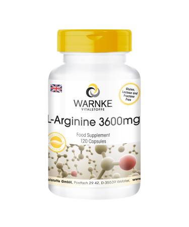 L-Arginine HCl - 3600 mg - 120 Capsules | Warnke Vitalstoffe