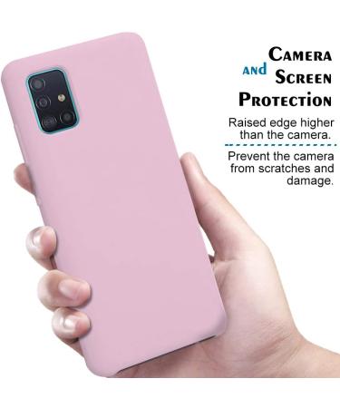 Feyten Compatible with Samsung Galaxy A71 Case with Tempered Screen Protector Liquid Silicone Gel Rubber Soft Touch Cover Full Protective Case for Samsung Galaxy A71 (Light Pink) Samsung Galaxy A71 Light Pink - Buy Online on GoSupps.com