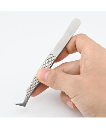 Nagaraku Professional Precision Tweezers for Eyelash Extensions - Diamond Handle Curved Volume Cluster - Easy Fan Prefabricated Stainless Steel (A-04) - Buy Online on GoSupps.com