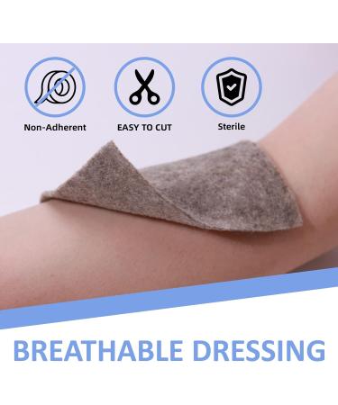 Dr. Med Silver Calcium Alginate Wound Dressing 4''x4'' Patches - High Absorbency Alginate Wound Bandage - Non-Adhesive Gauze - Painless Removal - 10 Individual Packs (10 PCS/Box) - Buy Online on GoSupps.com