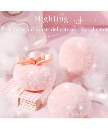 Highlighter Makeup Powder | Multi-Use Peach Shimmer & Body Glitter Puff for Diamond Glow - Buy Online on GoSupps.com