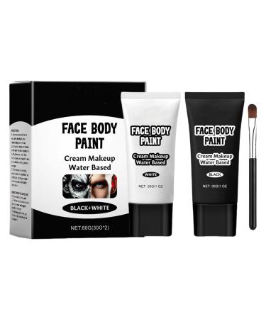 Vhjlfig Water-based body paint water-based makeup cream face paint for adults - washable face and body paint for skeleton vampire costume
