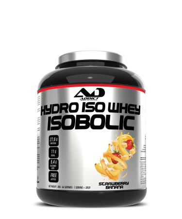 ADDICT SPORT NUTRITION AD - Prot ines - Hydro Iso Whey Isobolic - 2 kilos - Gout Strawberry Banana Strawberry Banana 2 kg