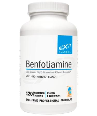XYMOGEN Benfotiamine 300mg - Highly Bioavailable Thiamine B1 Supplement Derivative to Support Metabolic, Nerve + Vascular Health (120 Capsules)