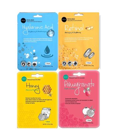 Celavi Korean Face Mask Set - 12 Hydrating Sheet Masks with Hyaluronic Acid & Natural Extracts | K-Beauty Skincare - Buy Online on GoSupps.com
