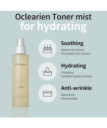  O'CLEARIEN Layered Toner Mist 5.24 fl. oz. | Trehalose for Hydrating Centella Asiatica for Soothing Anti-Aging Non-Irritating for Sensitive Skin Paraben Free Natural Extracts - Buy Online on GoSupps.com