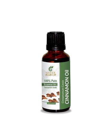Cinnamon Oil -(Cinnamomum Cassia)- Essential Oil 100% Pure Natural Undiluted Uncut Therapeutic Grade Oil 3.38 FL.OZ 3.38 Fl Oz (Pack of 1)