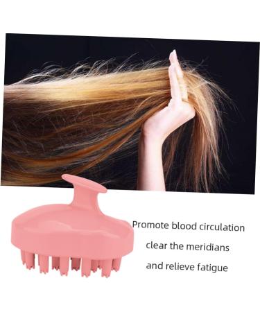 Anneomas Silicone Massage Brush - Scalp Massager for Shampoo & Dandruff Removal - Pink 9.5x7cm - Buy Online on GoSupps.com