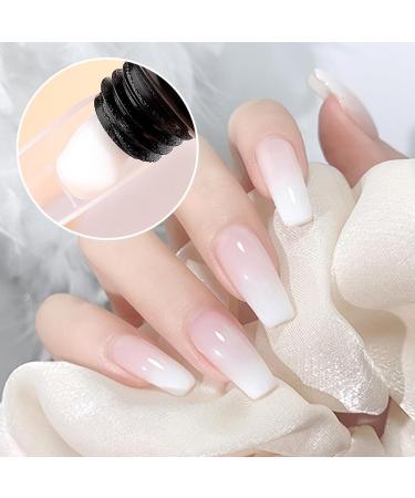 Poly Extension Gel Nail Kit - White Nude Pink Builder Gel with Slip Solution & Dual Forms for DIY Nail Art at Home | Perfect Beginner Kit - Buy Online on GoSupps.com