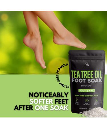 Tea Tree Oil Foot Soak for Softening Feet - 1 lb Epsom Salt Pedicure Soak - Buy Online on GoSupps.com
