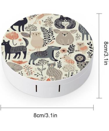 Animal Pattern Contact Lens Case - Portable Travel Storage Box for Contact Lenses - Buy Online on GoSupps.com