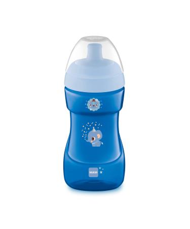 MAM Sports Cup (330 ml) leakage -proof baby drinking cup with self -open valve children drinking cups with non -slip giring surface from 12+months elephant - Buy Online on GoSupps.com