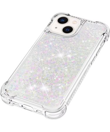 Tivenfezk Nadoli Glitter Drive Sand Shell for iPhone 15 Plus - Silicone Shockproof TPU Bumper Case | Liquid Quicksand Transparent Cover in White & Pink - Buy Online on GoSupps.com