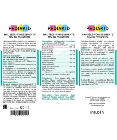 PEDIAKID - Box Intestinal Disorders - Syrup-Nausea Vomiting Motion Sickness Diarea Probiotics-10M - Helps relieve gastric disorders nausea vomiting - From 6 months - Buy Online on GoSupps.com