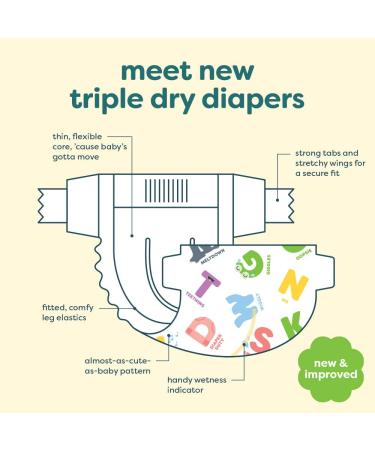 Babyganics Size 3 Diapers (136 Count) - Absorbent, Breathable, Triple Dry Protection - Buy Online on GoSupps.com