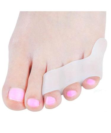 Jinlanshop 4 pieces toe spreader silicone toe separator & protector for small toes universal size - toe separator white for prevention overlapping unit size