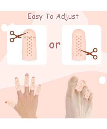 16Pcs Breathable Gel Finger Cots with Air Holes - Finger Protectors for Wound Healing and Cracking - Buy Online on GoSupps.com