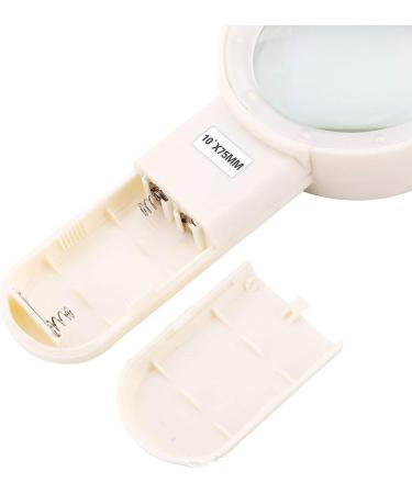 10x Glass Handheld LED Lighting Magnifier Old Man Reading Appreciation HD Lens for Seniors Low Vision Books Pages Magazines Newspapers Maps Made in China - Buy Online on GoSupps.com