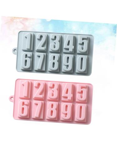 HOMSFOU 3pcs Ice Cube Mold Fondant Molds Soap Silicone Molds Silicone Candle Molds Number Molds De para Gelatinas Molds for Chocolate Ice Cube Silicone Molds Candy Cake 20.8*11.2*1.9cmx3pcs As Shownx3pcs - Buy Online on GoSupps.com
