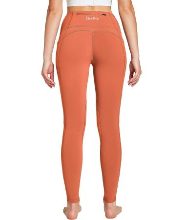 FitsT4 Women's Fleece Lined Riding Breeches - Winter Equestrian Pants, Silicone Horseback Riding Tights - Orange Rust (Small) - Buy Online on GoSupps.com