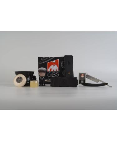 Buy G.B.S Wood Straight Razor & Complete Shaving Kit - Beard Grooming Box with Mug Natural Soap Brush Alum Block Strop - International Shipping Available - Buy Online on GoSupps.com