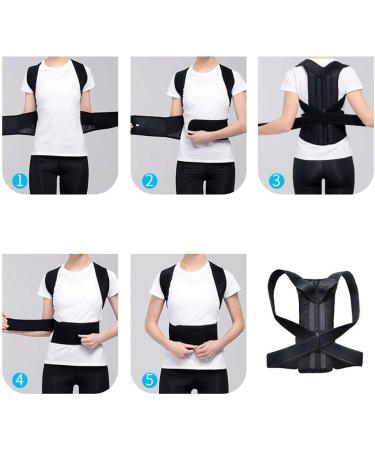 Back Brace Posture Corrector - Adjustable Back Support Belt for Men & Women | Relieve Lower & Upper Back Pain & Improve Posture - Buy Online on GoSupps.com