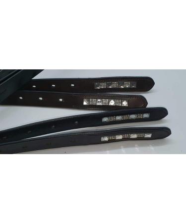 Buy Big Liz Braun Black Leather Glittering Children Stirrup Straps 100 110 120 cm - Numbered Tysons (120 cm) - International Shipping Available - Buy Online on GoSupps.com