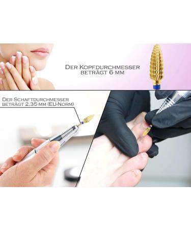 Premium Nail Cutter BIT - Hard Metal Gel & Acrylic Nails Grinding Tool | Medium-Fine Manicure & Pedicure Attachment for Perfect Nail Care - Buy Online on GoSupps.com