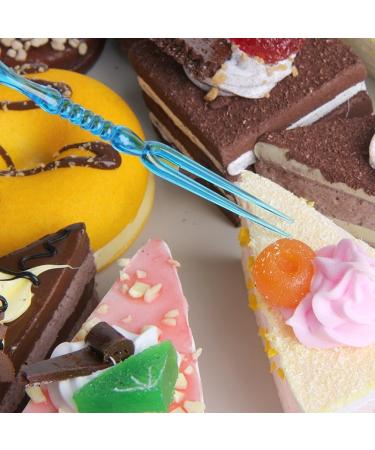 New 2024 50Pcs Transparent Disposable Plastic Food Forks Multicolor Mooncake Cake Dessert Fork Kitchen Tableware Event Party Supplies Template DIY Greeting Card Handmade - Buy Online on GoSupps.com