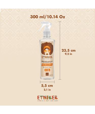 ETNIKER Curl Refresher Spray. Curly & Wavy hair. Revive & Refresh. Coconut Flaxseed Shea Butter & Rambutan Seed Extract| Free from Silicones Oils Alcohol Parabens. Size: 10.14 fl oz (300 ml) - Buy Online on GoSupps.com
