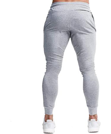 Waterwang Men's Slim Jogger Pants - Tapered Athletic Sweatpants | Light Gray - Size Small - Buy Online on GoSupps.com