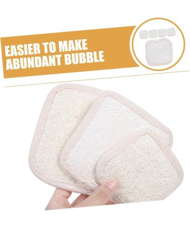5pcs Loofah Shower Rub & Exfoliator Pads - Makeup Remover Bath Scrubber & Facial Scrubber for Ultimate Skin Care - Square Loofa Sponge Pack - Buy Online on GoSupps.com