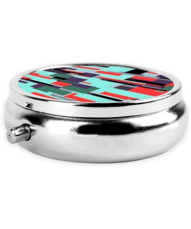 Striped Round Pill Box Organizer - 3 Compartment Portable Travel Solution for International Shipping - Buy Online on GoSupps.com