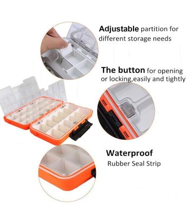 Goture Small Waterproof Fishing Tackle Box - Orange (7.8'' x 4.2'' x 1.8'') - Buy Online on GoSupps.com