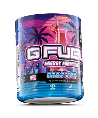 G Fuel Miami Nights Strawberry Pina Colada Flavored Game Changing Elite Energy Powder  Sharpens Mental Focus and Cognitive Function  Zero Sugar  Supports Immunity and Enhances Mood 9.8 oz (40 servings) - Buy Online on GoSupps.com