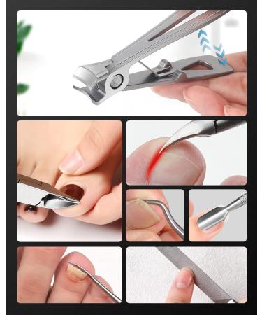 Bezox Nail Clip Set - 5PC High-Quality Stainless Steel Manicure Tools for Fingernails & Toenails - Ideal for Thick & Ingrown Nails - Buy Online on GoSupps.com