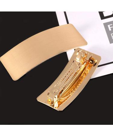 Elegant Vintage Large Hair Clips for Women - Retro Feather Hair Accessories & Metal Needles - Gold Rectangular Hairpins for All Hairstyles - Buy Online on GoSupps.com