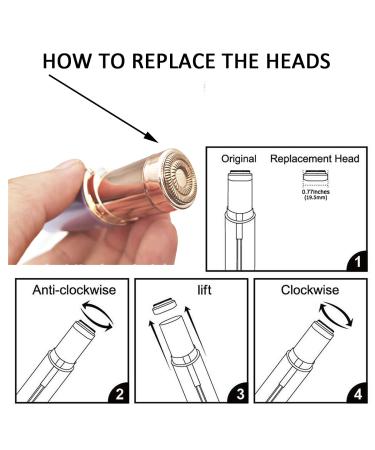 Gominyuf Facial Hair Remover Replacement Heads - Compatible with Finishing Touch Flawless Gen 2 | 4 Pieces & Cleaning Brush - Buy Online on GoSupps.com