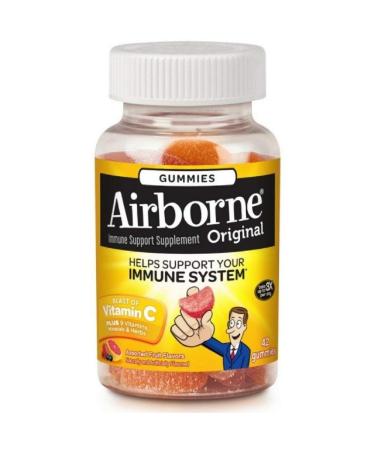 Airborne Assorted Fruit Flavored Gummies 1000mg of Vitamin C and Minerals & Herbs Immune Support 42 ct (Pack of 7)