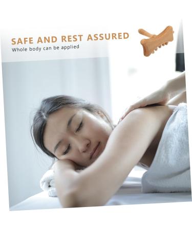 Lurrose Wooden Gua Sha Stick - Back Massager & Scratch Tool for Thai Massage - Beech Wood Therapy Device 18x17.5cm - Buy Online on GoSupps.com